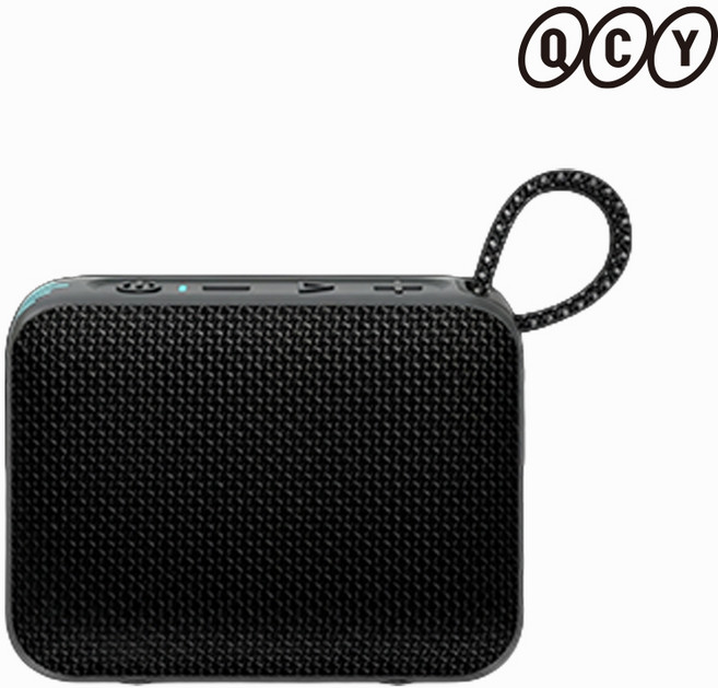 QCY SP2 미니 블루투스 휴대용 무선 캠핑 방수 스피커, 블랙