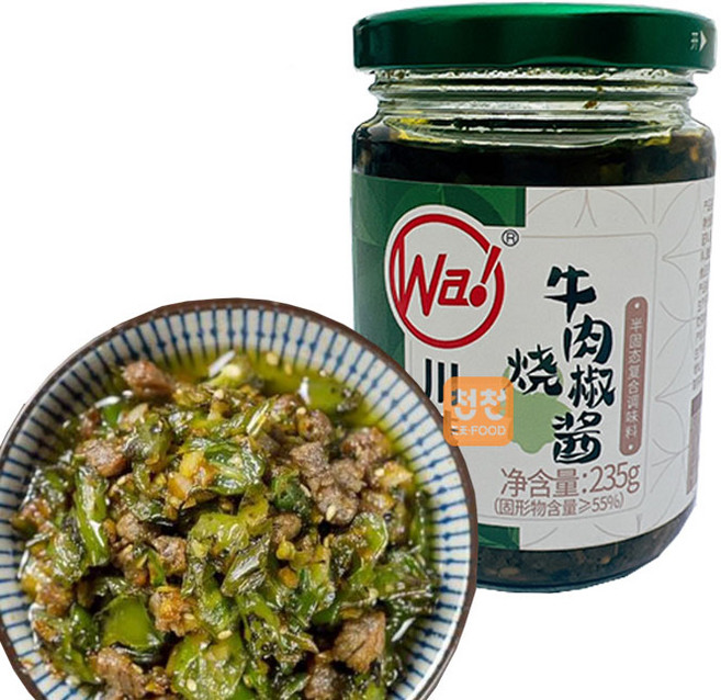 천천중국식품 촨와즈 소고기 고추기름소스, 1개, 235g