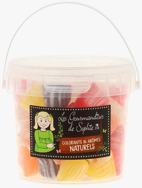 프랑스 레 구르망디즈 드 소피 Les Gourmandises de Sophie 줄무늬 베를린고트 구미 캔디, 4개, 140g