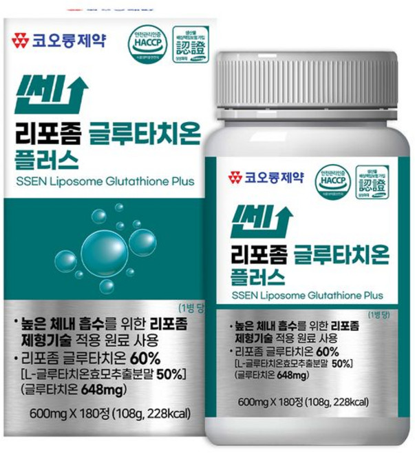 코오롱제약 쎈 리포좀 글루타치온 플러스 12개월분, 2박스, 180정