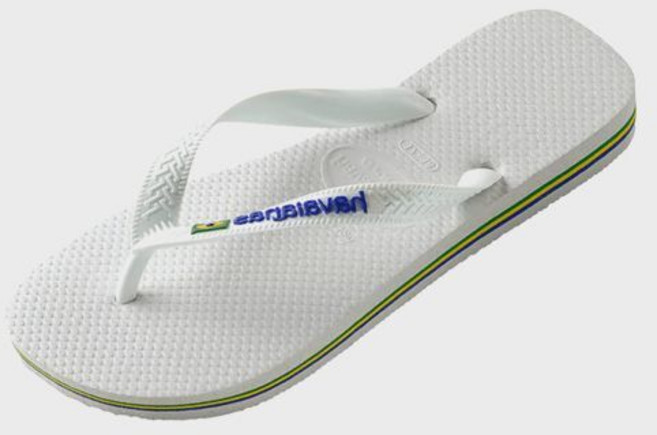 하바이아나스 havaianas 브라질 로고 플립플랍 White