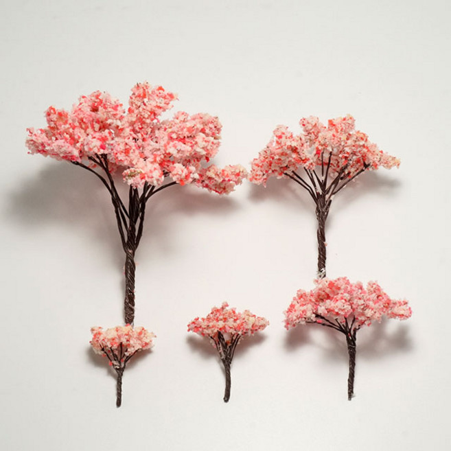봄 벚꽃 나무 모형 10종모음 디오라마 건축모형재료 장식 조경 diy재료 베이스 악세사리, 1개, 벚꽃A타입 5cm