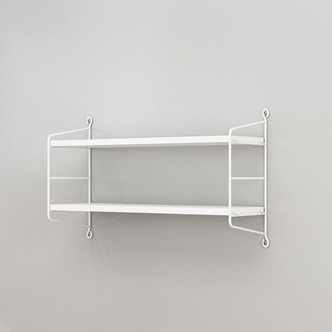 마벨인홈 공간활용 벽걸이 인테리어 선반, 화이트, 2단
