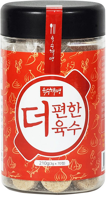 육수혁명 더 편한 육수 70정 210g, 1개
