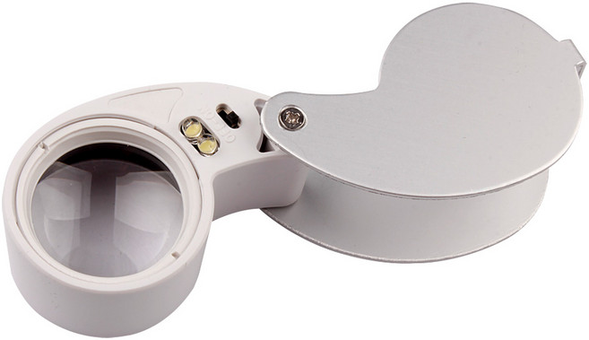 루페 40X-25MM 휴대용 돋보기 미니 LED 확대경 접이식 소형, 40X-25MM 루페