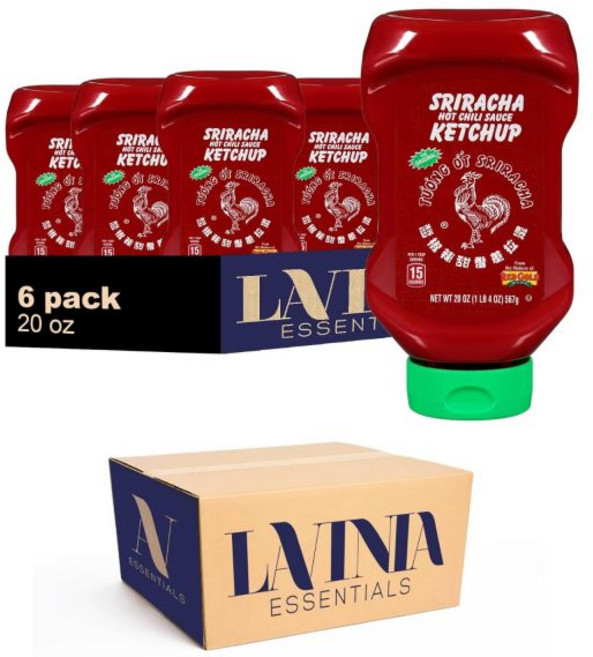 후이펑 스리라차 핫 칠리 케첩 567g x 6팩 라비니아 에센셜즈