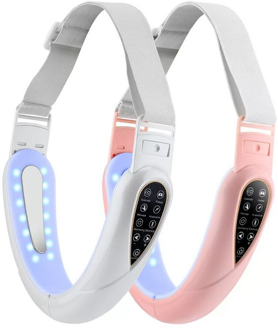 앤모드 EMS LED 눈마사지기 브이라인 디바이스 턱 냉온 브이 마사지 화이트 자극 스티커, 1, A. 하얀색