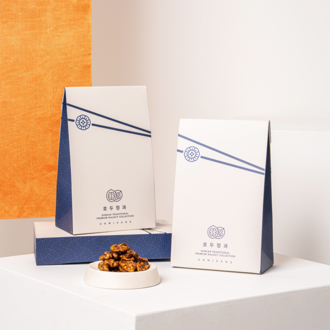 오븐 베이킹 호두정과 답례품 결혼식 돌잔치 웨딩 + 감사스티커, 1개, 75g