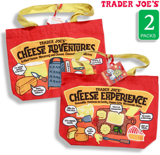 Trader Joe's 트레이더조 치즈 어드벤처 에코백 2개