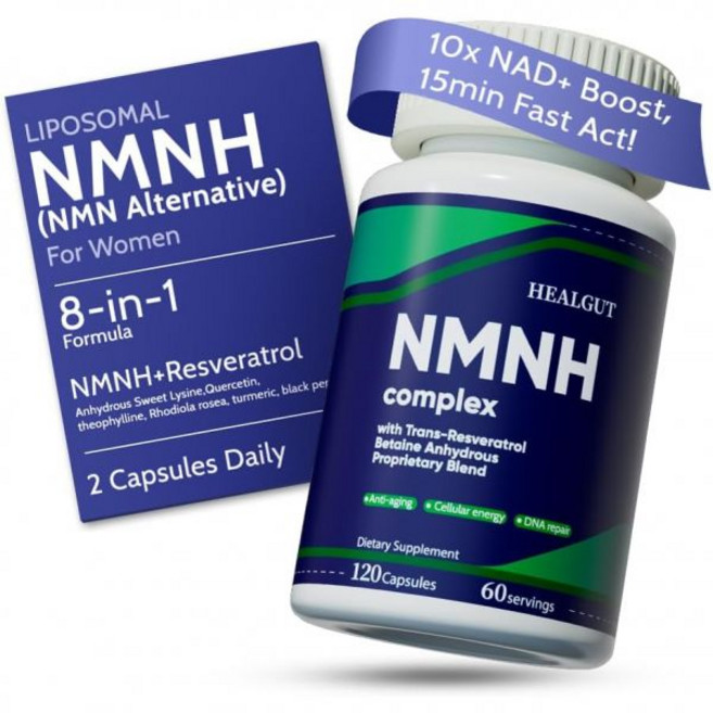 Liposomal NMNH Supplement for Women‘s Energy： NMN Alternative + Trans-Resveratrol + TMG | Boosts N, 1개, 60정