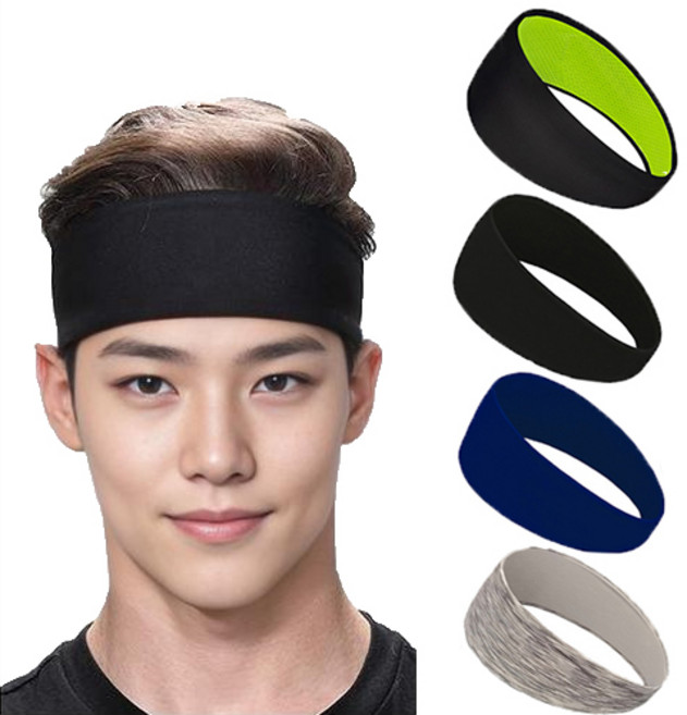 기능성 스포츠 쿨 헤어밴드 헤드밴드 4개 세트