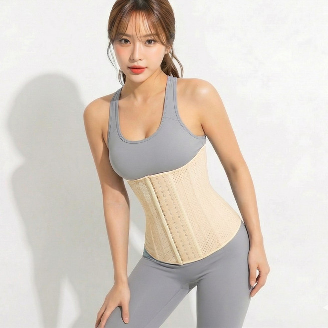 여성 25 스틸본 라텍스 흉통 흉곽 코르셋