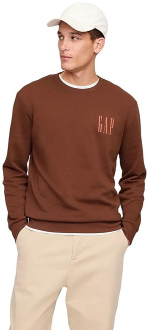 GAP 남성 로고 플리스 크루 스웨트셔츠