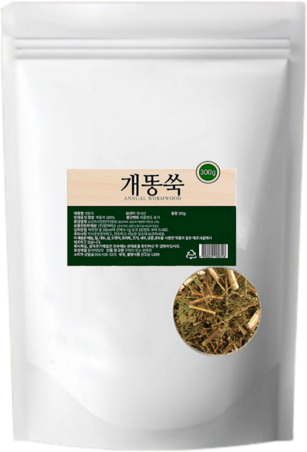 건조 국산 개똥쑥 쑥차 국내산, 300g, 2개