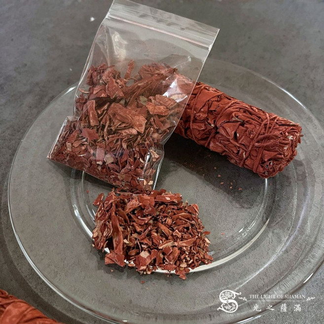 [光之薩滿] 龍血白色鼠尾草混合捆, 1個, 散葉10g