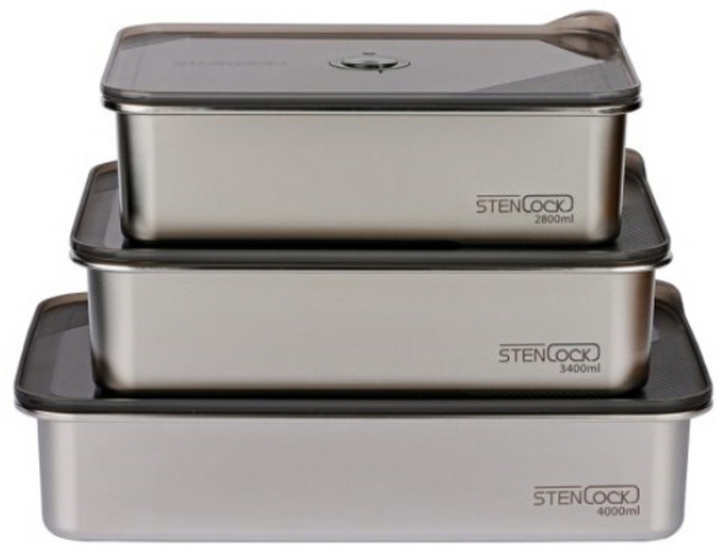 스텐락 스마트에어홀 밀폐 바트 S (2 800ml) 스텐 밧드 트레이 STS304 스텐, 1개