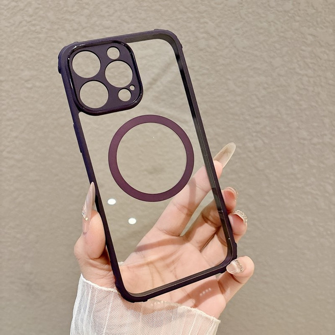 OPPO Reno 透明磁吸充電四角防摔手機殼