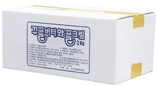 한국이안스 꾸플 달콤한 와플재료 버터 와플크림 2kg, 1개