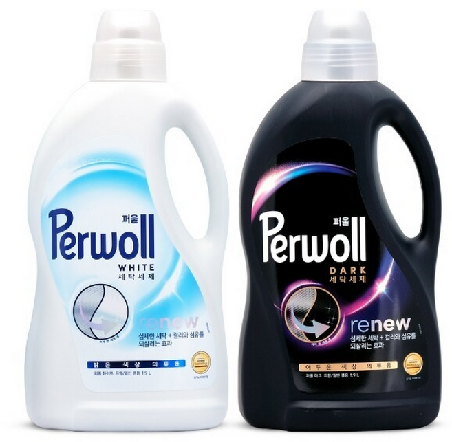 퍼울 세탁세제 겸용 본품 (다크 + 화이트 ), 1개, 1.9L