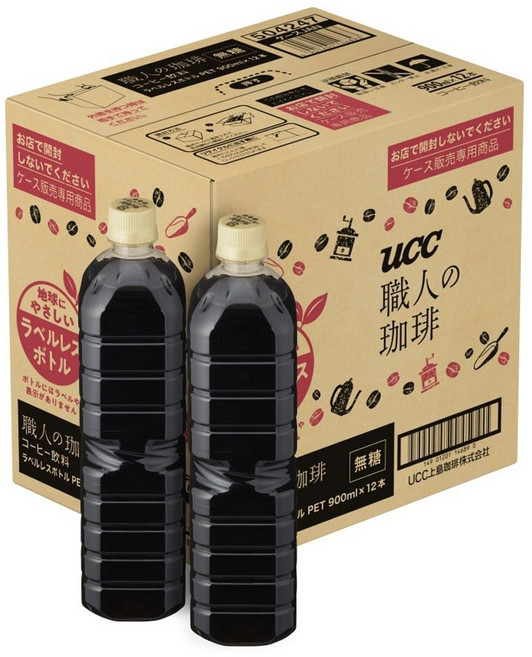 유씨씨 장인의 커피 라벨리스 보틀, 900ml, 12개