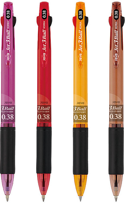 자바 제트3볼 0.38mm(12개1타), 12개, 브라운