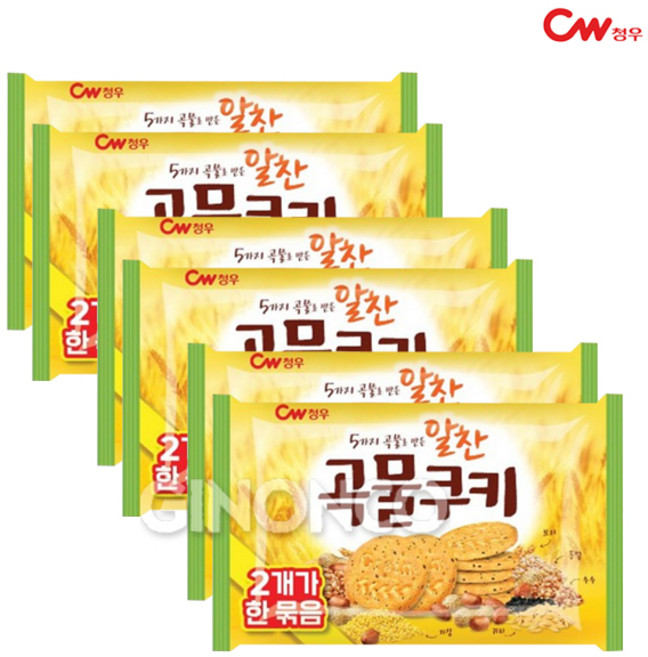 청우식품 알찬곡물쿠키 1묶음 (200gx2개), 400g, 3개