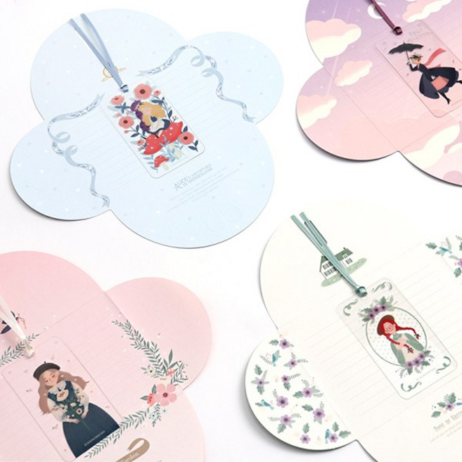 세계문학 폴딩 레터디자인문구 편지 카드 편지 일러스트 편지, 시크릿가든