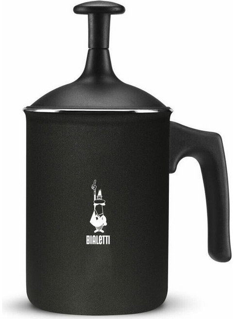 Bialetti Tuttocrema Milk Frother for 3 Cups with Double Strainer Creamy & Frothy Milk Black, 단품, 3 Tassen (160ml)