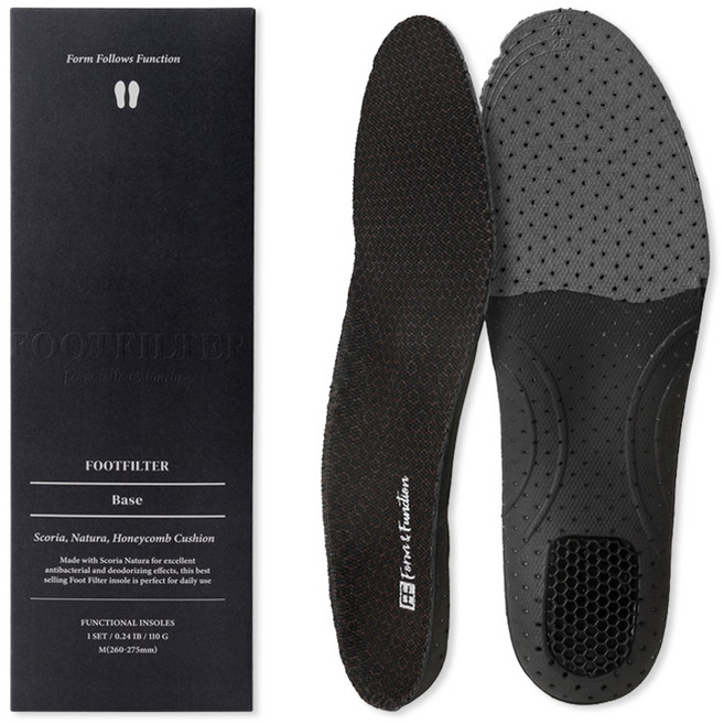 풋필터 베이스 발편한 벌집쿠션 제주화산송이 발냄새제거 깔창