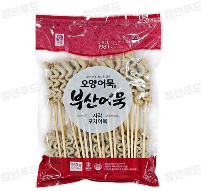 사조오양 부산어묵 사각꼬치어묵 (30개입/오뎅/대용량/식자재/업소용) ~휴무일 제외 평일 정오까지 주문확인건 발송~, 3개, 960g