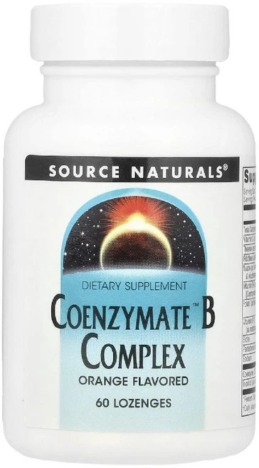 Source Naturals Coenzymated B 복합체 오렌지 맛 사탕 정제 60정, 1개 - 쿠팡