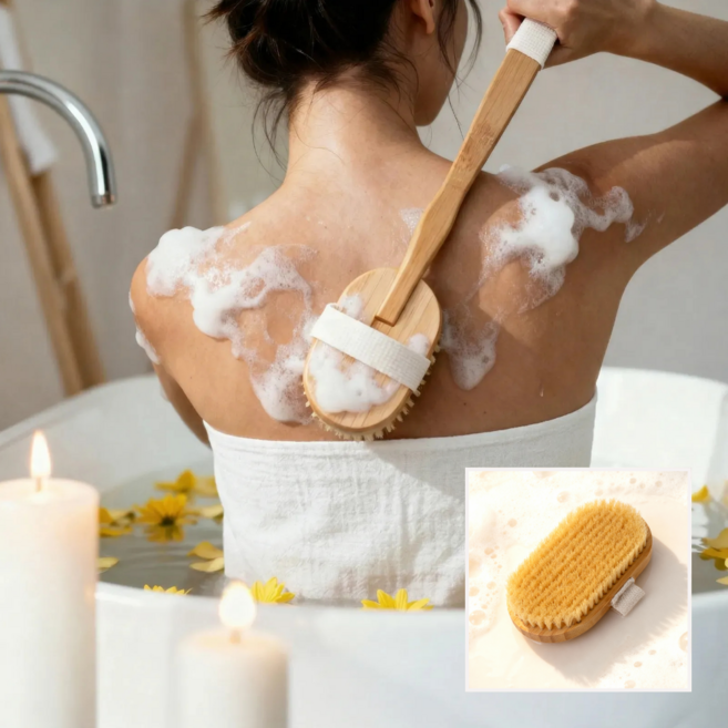 레나브 롱커브 돈모 바디브러쉬, 1개, 1개입, 베이지