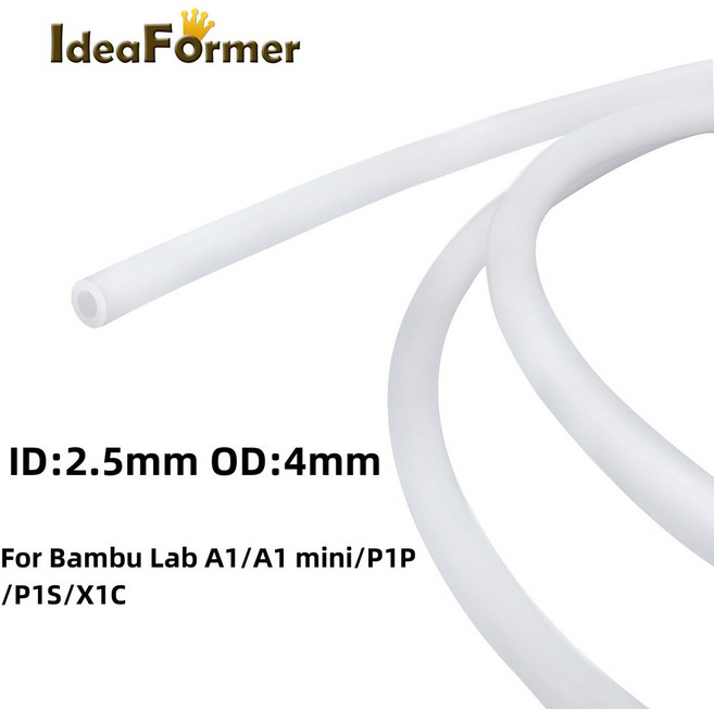 1 OD4MM ID2 A1 BAMBU P1P 1/2/5/10/50M 부품 5MM 용 3D 프린터 75MM AMS 압출기 미니 튜브 보우덴 A1/P1SX1C, 1M, 1개