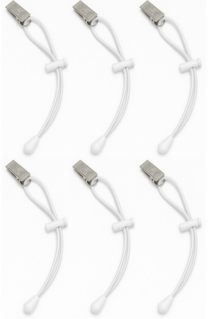 원더블 바지 밑단 끌림방지 집게, 6개, 화이트