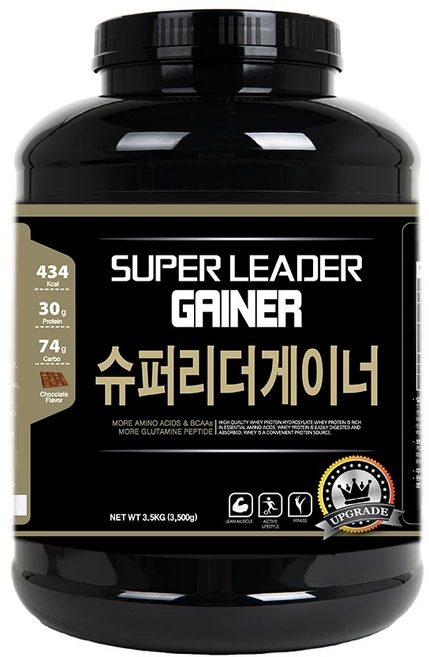 바디솔루션 슈퍼리더게이너 3.5kg 초코맛 체중증가 단백질보충제, 1개 - 쿠팡