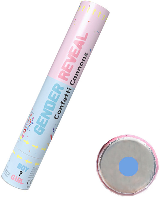 파티서펄즈 젠더리빌 성별 공개 컨페티 폭죽, 1개, 블루