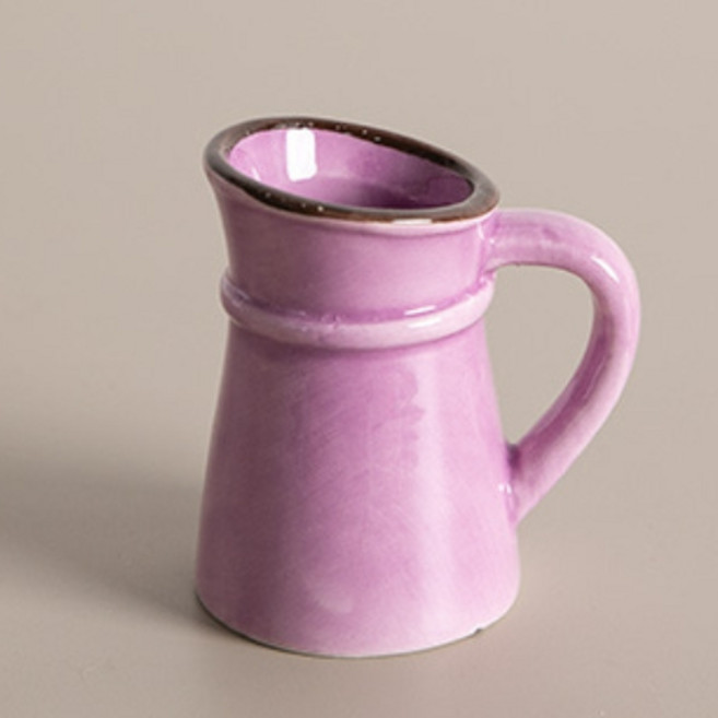 큐티포트화병 6*6.5cm 조화 인테리어, 퍼플, 1p