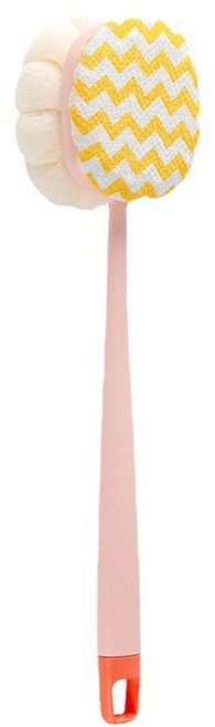 리브온 양면 목욕브러쉬 바디스크럽 샤워 브러쉬 각질제거 때타월 거품 마사지 2in1 바디클렌저, 핑크, 1개, 1개입