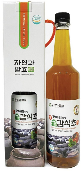 (경남관광기념품점 김해시) 항아리 숙성 5년 솔감식초 (750ml), 750ml, 1개
