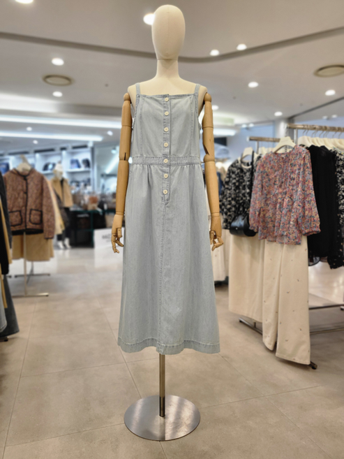 써스데이아일랜드 슬리브리스 데님 원피스 T254MOP351W