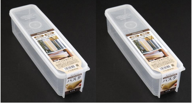 일본 파스타 면 보관함 스파게티 국수 대파 다용도 보관 사나다 밀폐용기, 3개