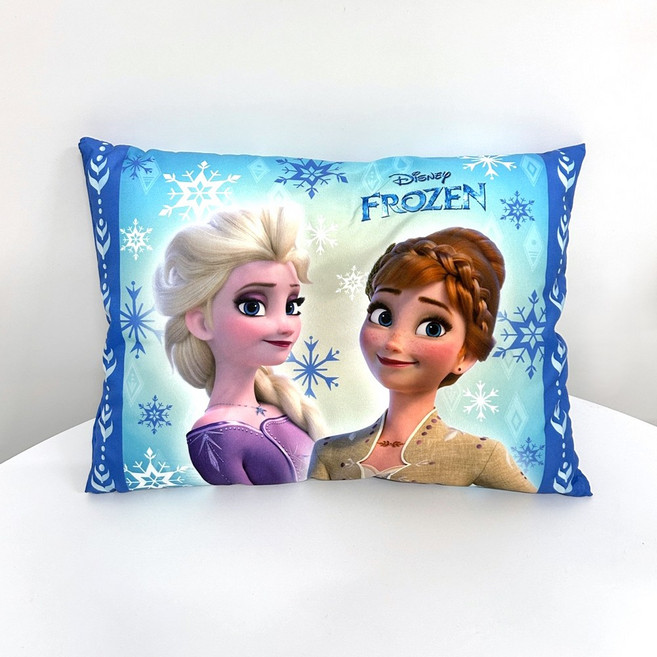 일본 정품 디즈니 겨울왕국 베개 엘사 공주 아동 솜포함, 스카이