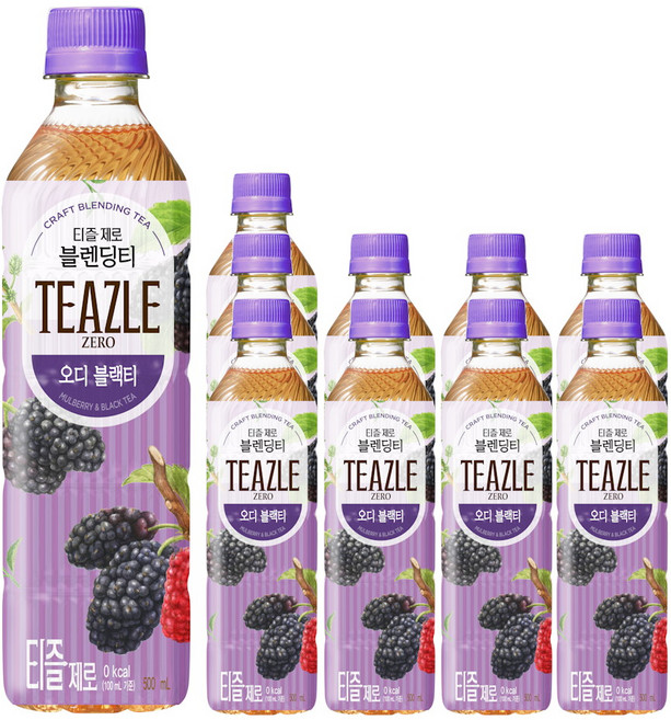 웅진 티즐 제로 블랜딩티 오디 블랙티, 10개, 500ml
