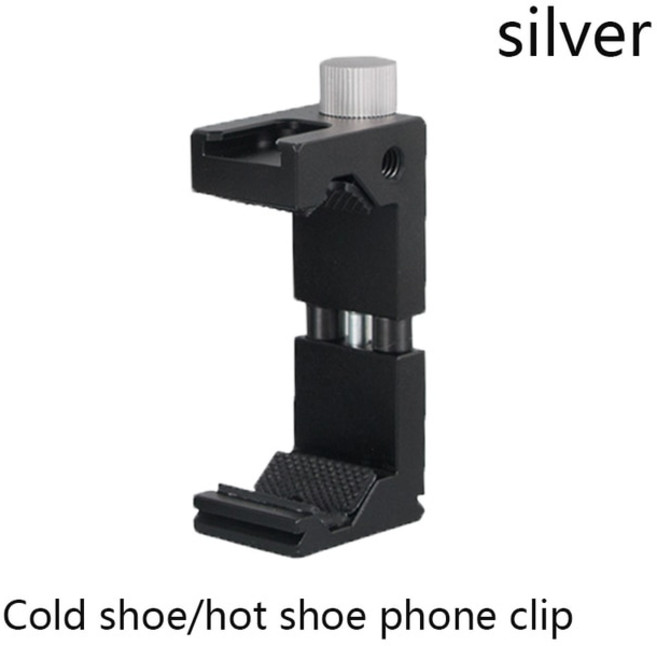 삼성 호환 및 아이폰 호환용 데스크탑 삼각대 어댑터 360 도 휴대폰 홀더 1/4 나사와 가능 클립, 06 PH-02-H, 1개