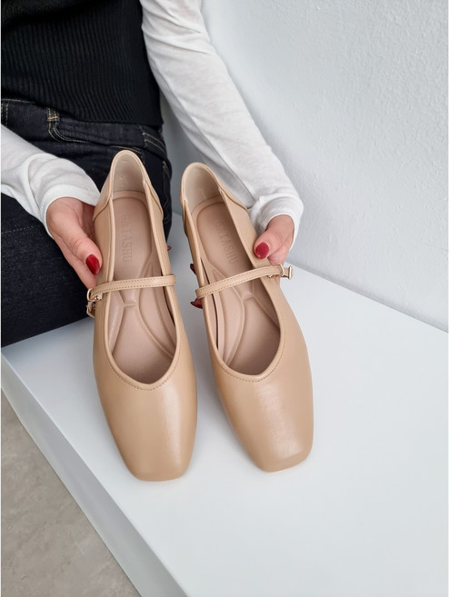 가이아슈 세라 발편한 빅사이즈 여성 메리제인 스트랩 펌프스 말랑 쿠션 구두 3cm