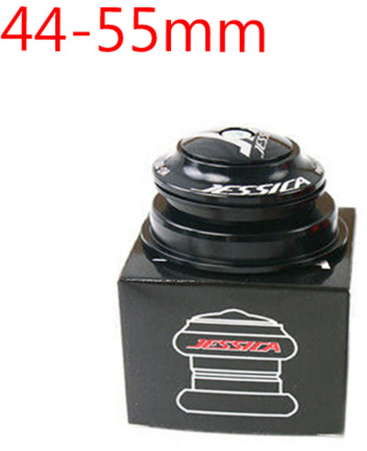 산악 BMX 자전거 테이퍼 헤드셋 베어링 나사없는 1-1/8 인치 34mm 34-34/44-44/44-55/44-56mm 28.6mm, 블랙 44-55mm, 1개