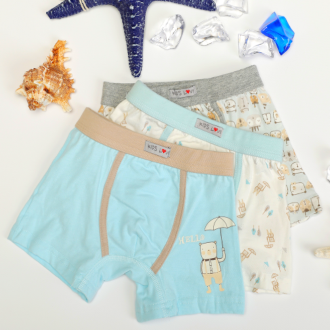 행복한쇼핑몰 남아용 밴드사각 드로즈팬티 3종 세트