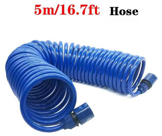 확장형 수축식 EVA 정원 호스 10/15M 스프링 꽃밭 자동차 세차 물관 휴대용, 5M