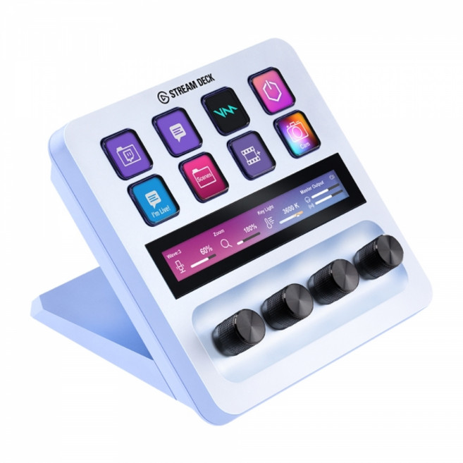 엘가토 Elgato Stream Deck + 스트림덱 플러스 다이얼 LCD 컨트롤러 화이트, 1개, 스트림덱 플러스 화이트