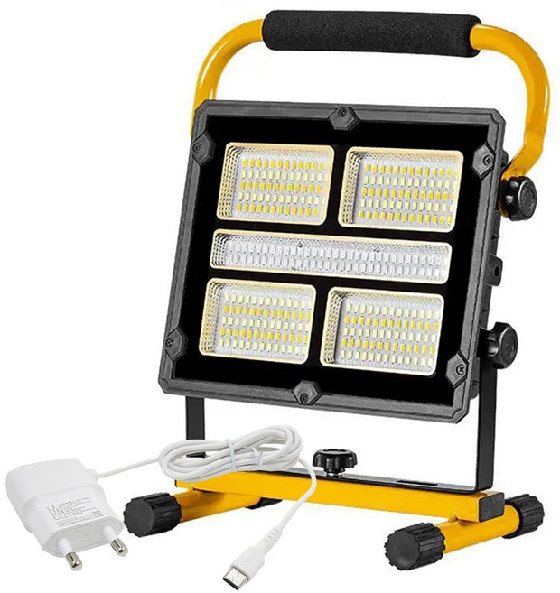 C타입 태양광 충전식 LED 야외 조명등 랜턴 작업등 투광기, W878투광기아답터포함